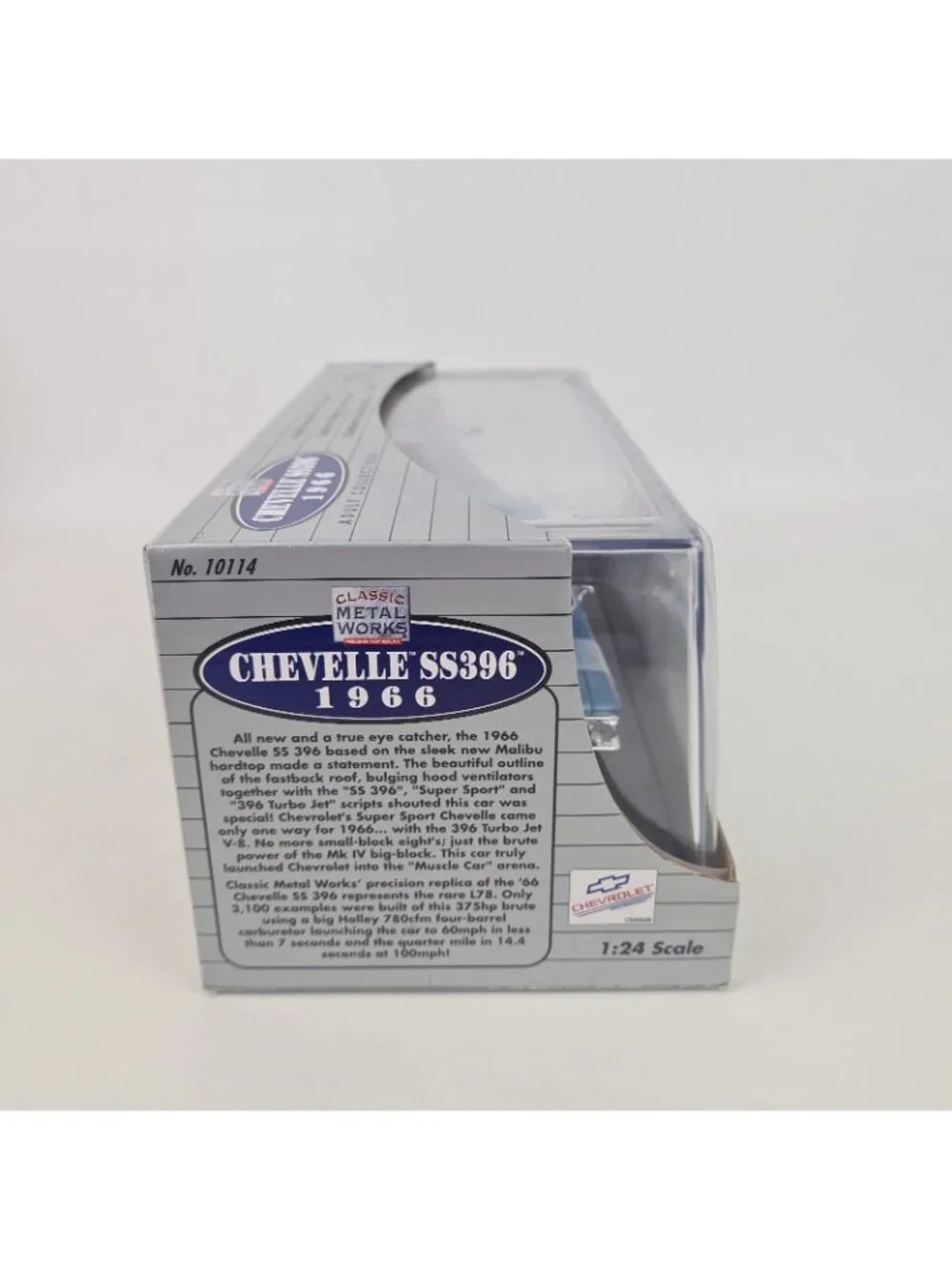 Classic Metal Works Collectible 1966 Chevelle SS 396 Blue 1:24 DieCast 10114